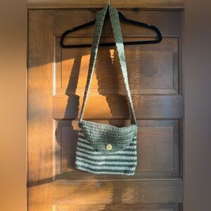 Vintage Knit Crochet Crossbody Bag